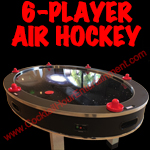 6 player air hockey