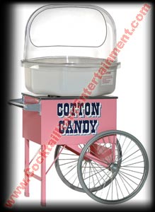 cotton candy cart with cotton candy machine