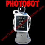 robot photo booth button