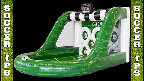 inflatable soccer game with electronic scoring and sounds